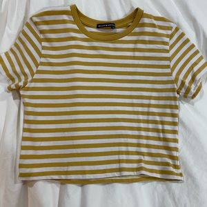 Brandy Melville Yellow Striped Top